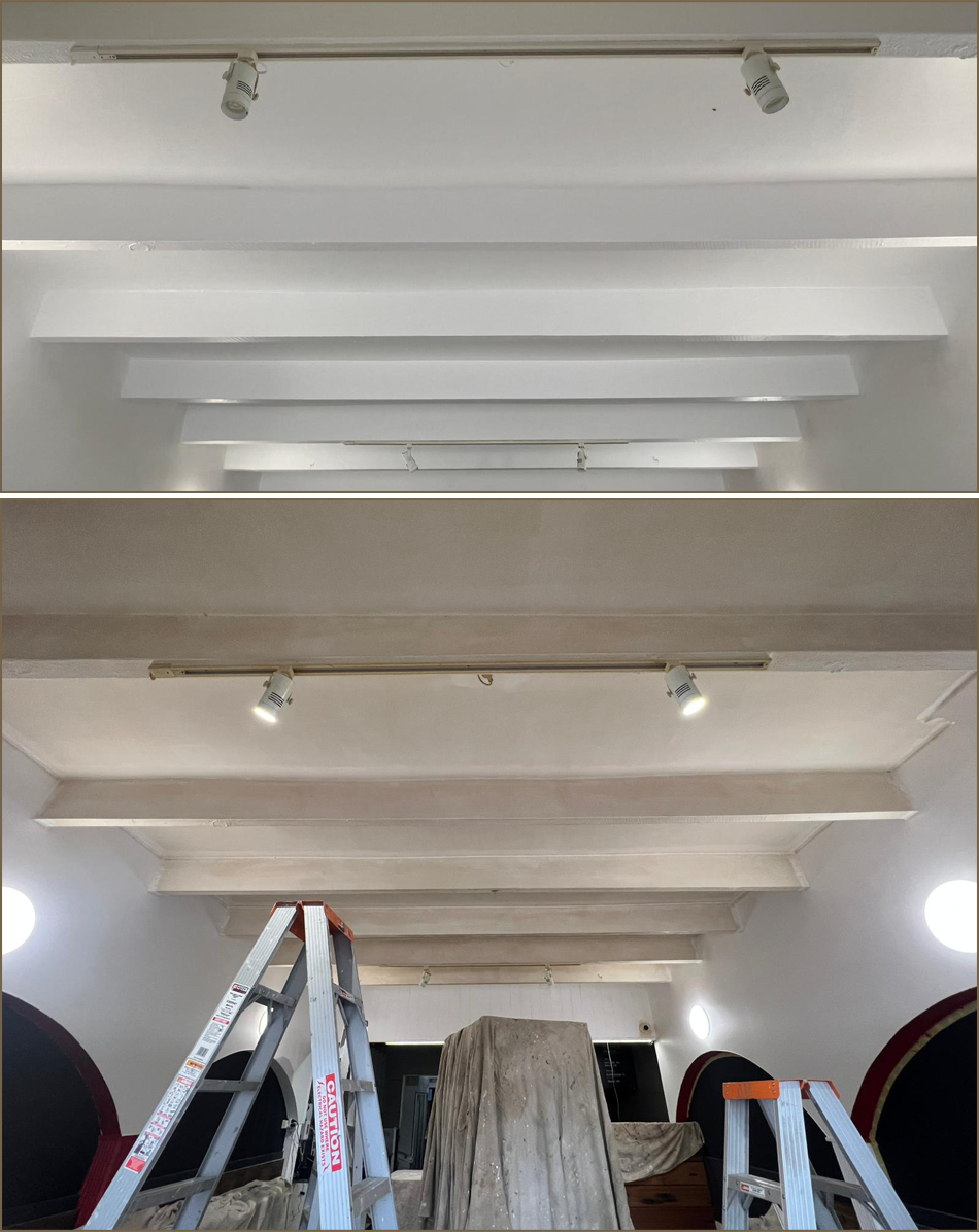 Lithgow The Hub Pizzeria ceiling repaint 2025