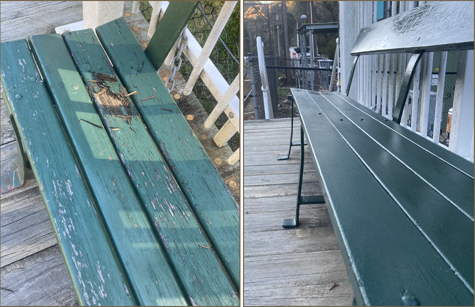 Zig Zag Railway seats repainting 2025