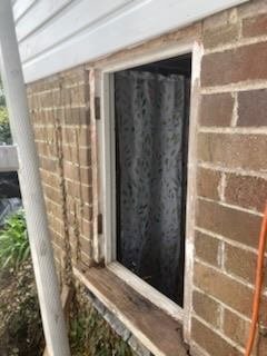 Original timber window before restoration